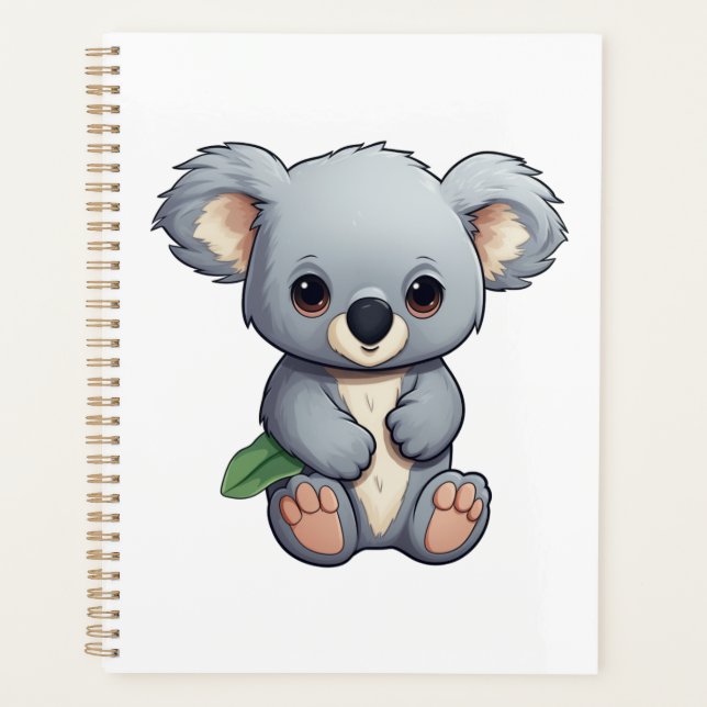 Cartoon koala illustration planner (Front)