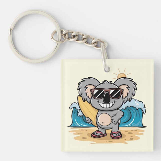 Cartoon Koala Key Ring (Front)