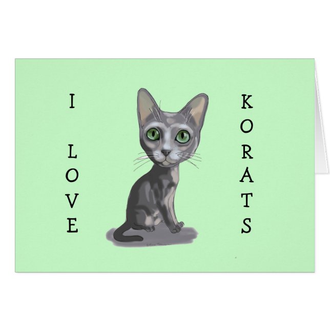 Cartoon Korat (Front Horizontal)
