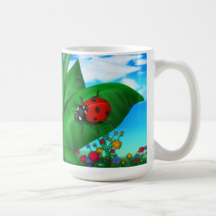 Cartoon Lady Bug Coffee Mug