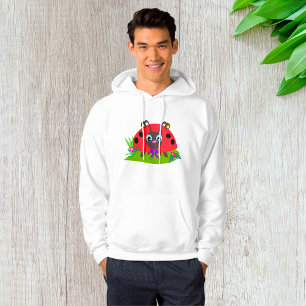 Cartoon Ladybug Bow and Flowers Hoodie