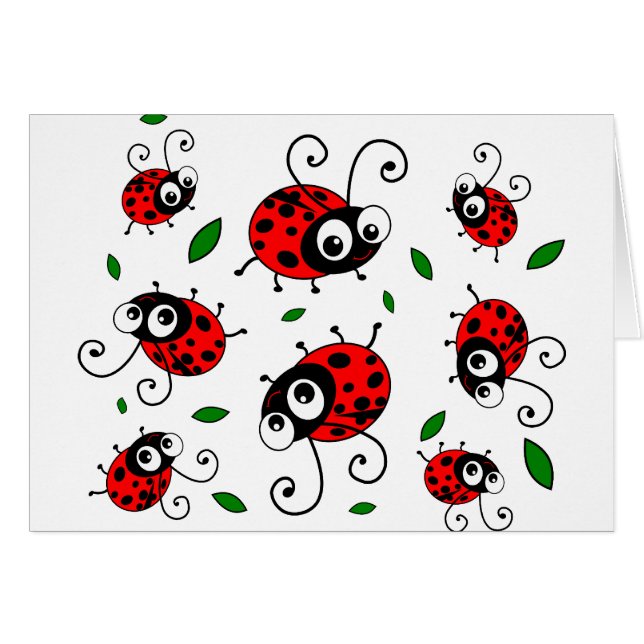 Cartoon ladybugs pattern (Front Horizontal)