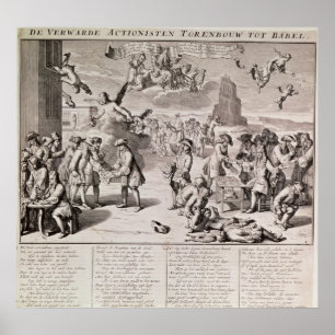 Cartoon lampooning the disastrous experiment poster