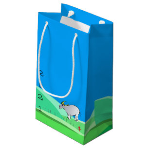 Cartoon Landscape Ox Chinese New Year Zodiac SGB Small Gift Bag