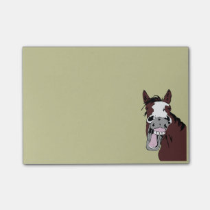 Cartoon Laughing Horse Humour Fun Office Gift Post-it Notes