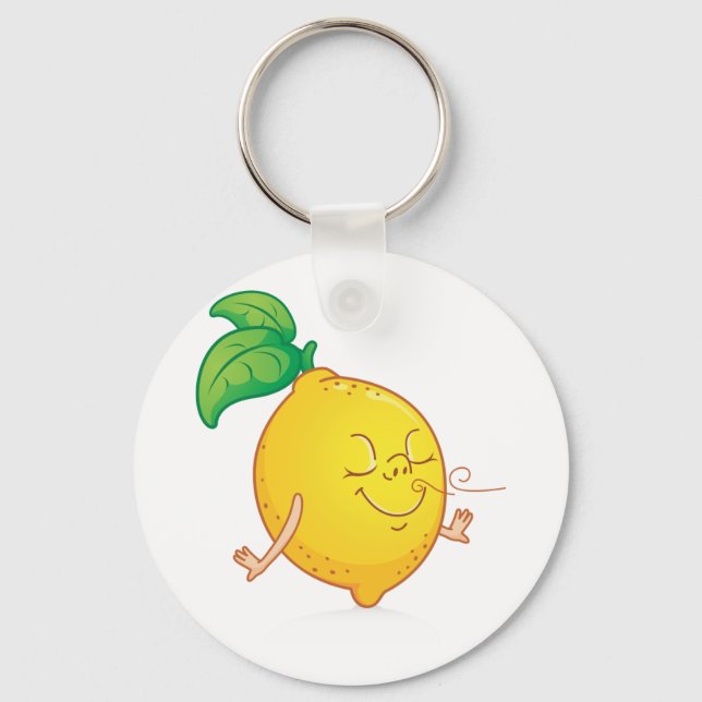 Cartoon Lemon Keychain (Front)