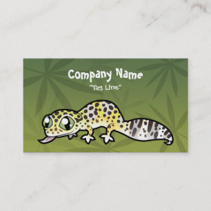 Cartoon Leopard Gecko Business Card