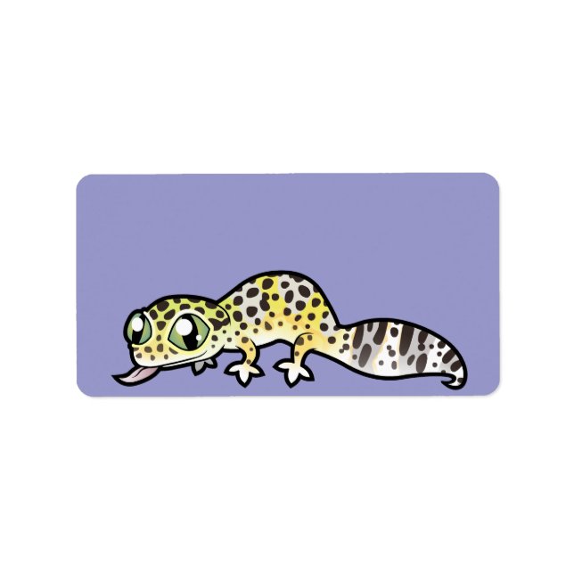 Cartoon Leopard Gecko Label (Front)