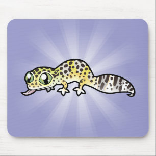 Cartoon Leopard Gecko Mouse Mat