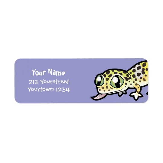 Cartoon Leopard Gecko Return Address Label
