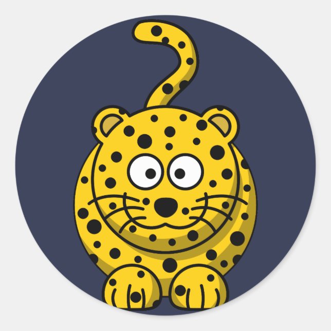 cartoon leopard stickers (Front)