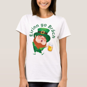 Cartoon Leprechaun with Beer T-Shirt