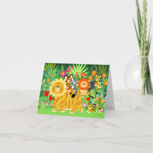 Cartoon Liger and Friends notecard