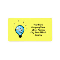 Cartoon light bulb character