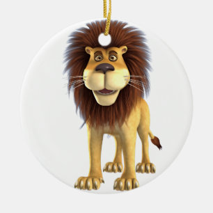 Cartoon Lion Ceramic Tree Decoration