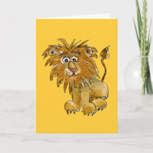 Cartoon Lion Greeting Card