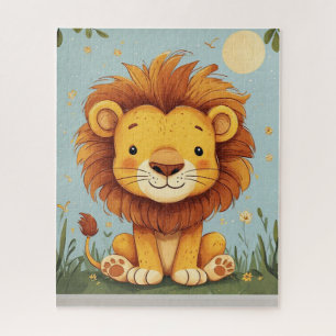 Cartoon Lion kids wall art Jigsaw Puzzle