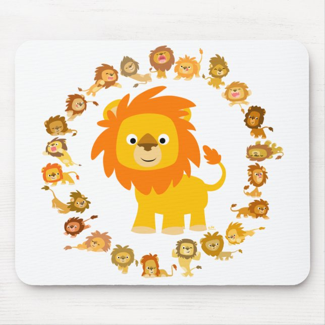 Cartoon Lion Mandala mousepad (Front)