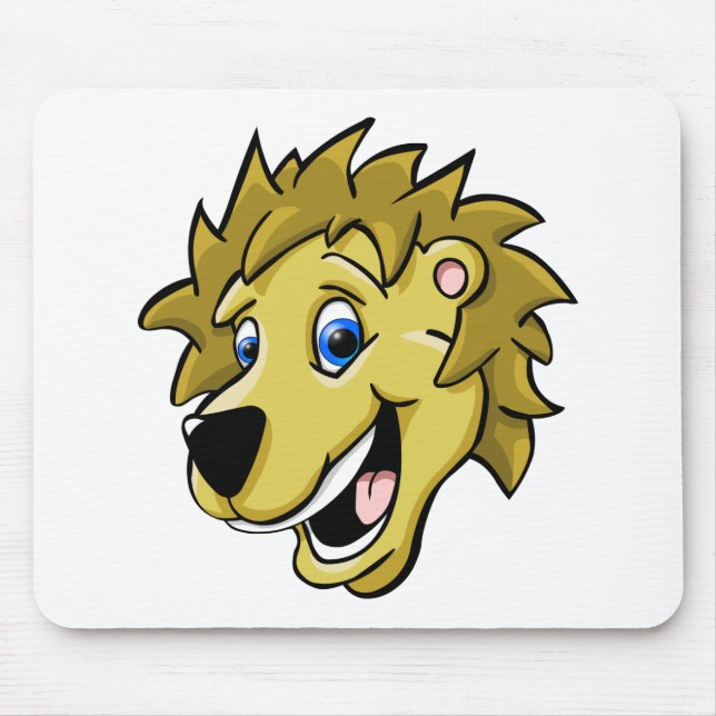 Cartoon Lion Mouse Mat (Front)