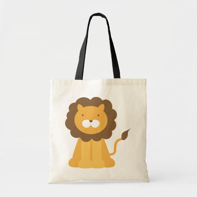 Cartoon Lion Tote Bag (Front)