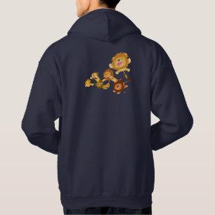 Cartoon Lions' Parade Hooded Sweatshirt (back)