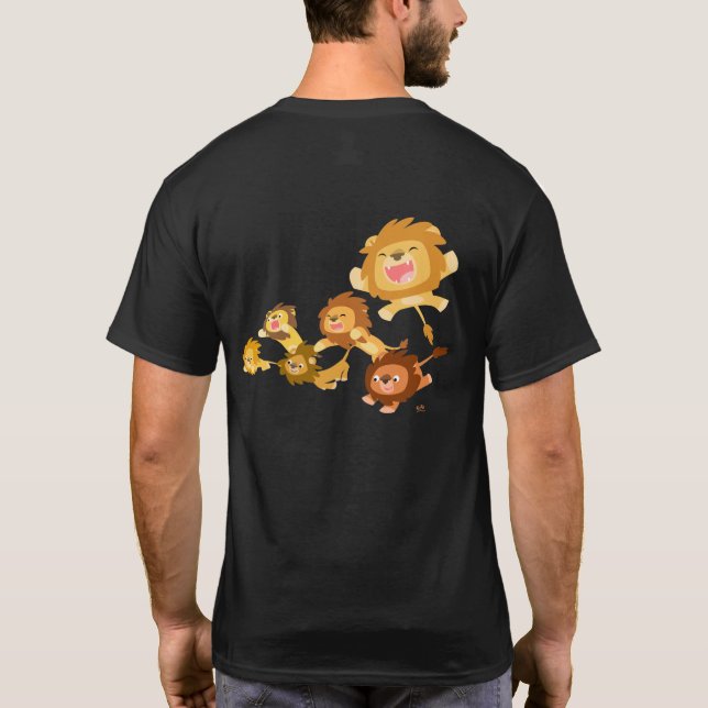 Cartoon Lions' Parade T-shirt (back) (Back)