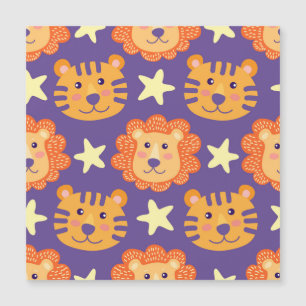 Cartoon Lions & Tigers: Vintage