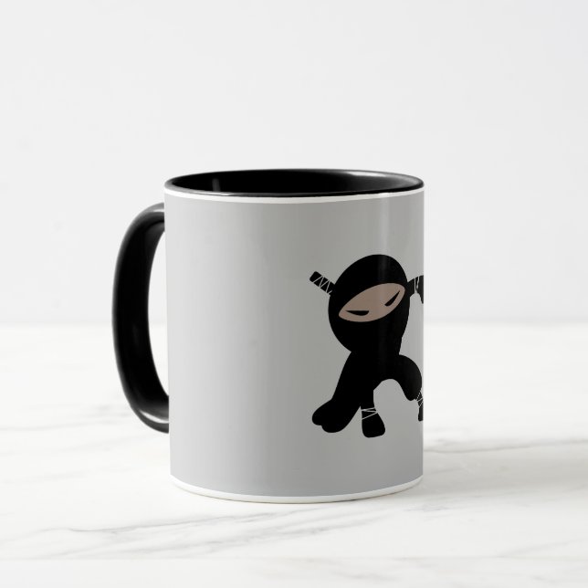 Cartoon Little Ninja Warrior Mug (Front Left)