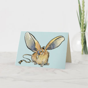 Cartoon Long Eared Jerboa Card