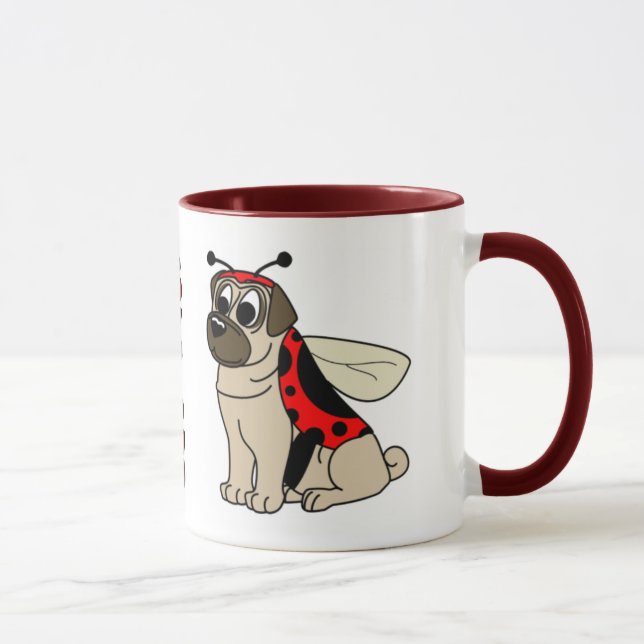 Cartoon Love Pug Mug (Right)