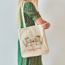 Cartoon Lovely mouses tote bag