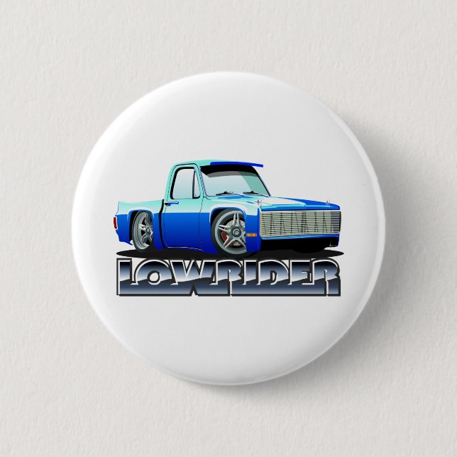 Cartoon lowrider 6 cm round badge (Front)