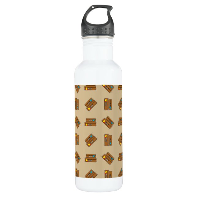 Cartoon Luggage 710 Ml Water Bottle (Front)