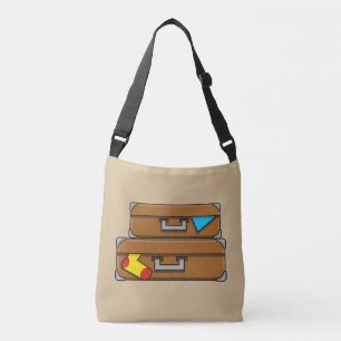 Cartoon Luggage Crossbody Bag
