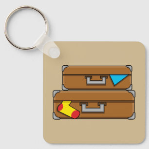 Cartoon Luggage Key Ring