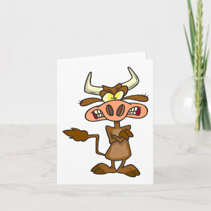 Cartoon Mad Cow Card