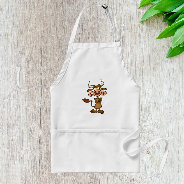 Cartoon Mad Cow Standard Apron (Creator Uploaded)