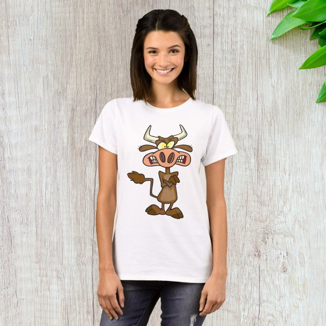 Cartoon Mad Cow T-Shirt (Creator Uploaded)