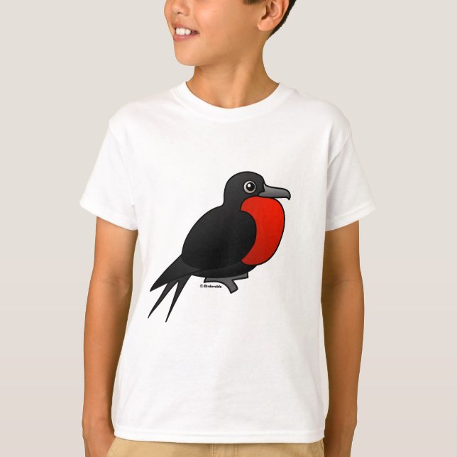 Cartoon Magnificent Frigatebird T-Shirt (Front)