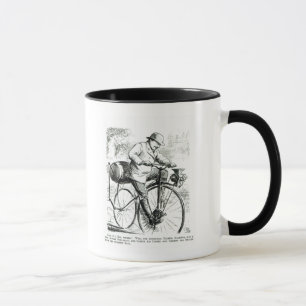 Cartoon making fun of the early days of Bicycles Mug