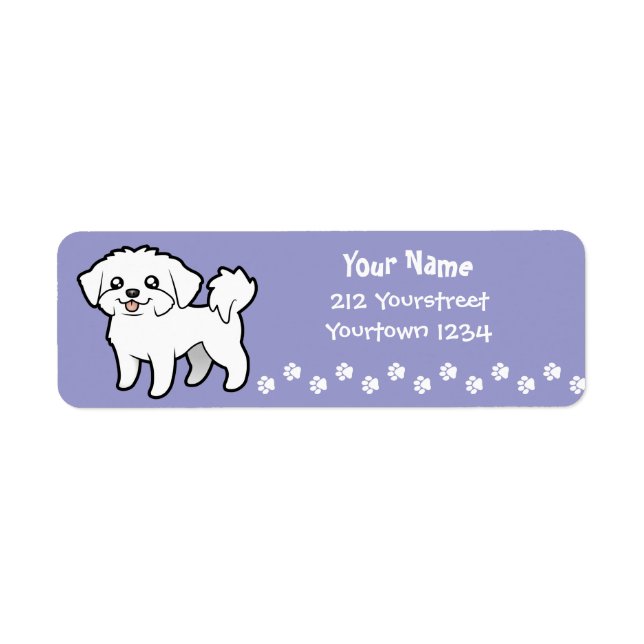 Cartoon Maltese (puppy cut) (Front)