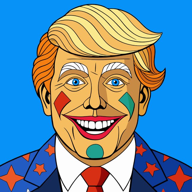 Cartoon Man  Dartboard (A Cartoon Character with Blonde Hair and a Clown Face Dart Board!)