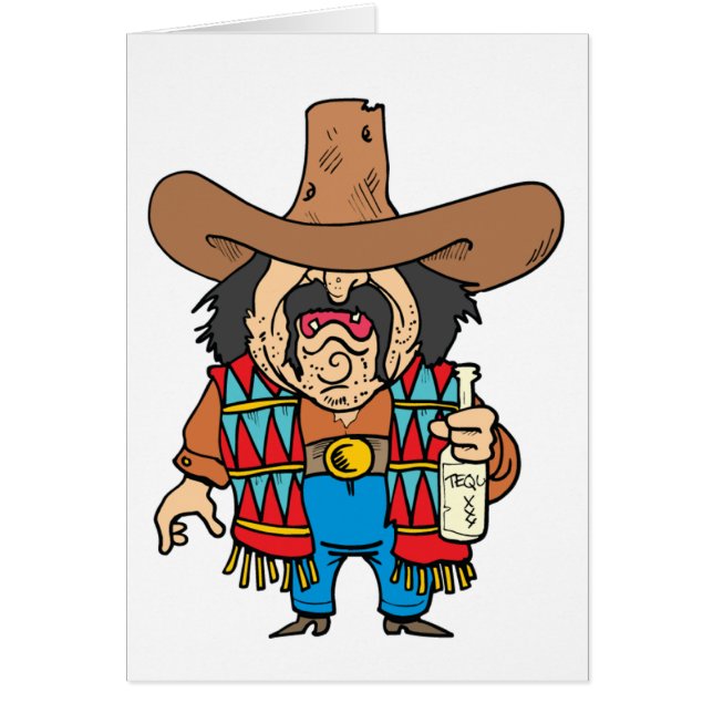 cartoon man drinking tequila (Front)