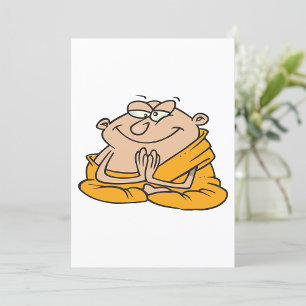 Cartoon Man Meditating Invitation