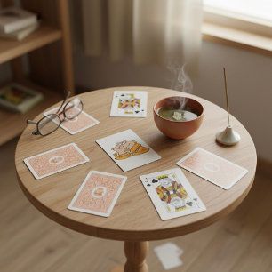 Cartoon man Meditating Playing Cards