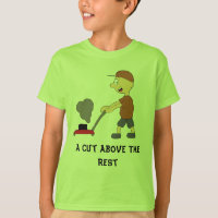 Cartoon Man With Lawnmower