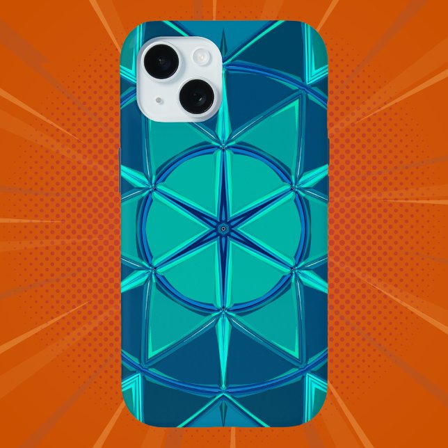 Cartoon Mandala Blue Case-Mate iPhone Case (Creator Uploaded)