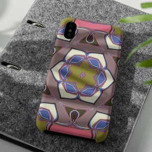 Cartoon Mandala Flower Blue Pink and Yellow iPhone 11 Case
