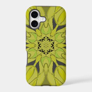 Cartoon Mandala Flower Green