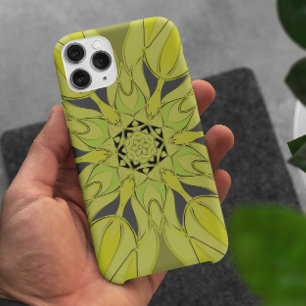 Cartoon Mandala Flower Green iPhone 11 Case